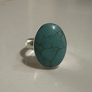 Vintage 925 sterling silver Turquoise Ring | 7